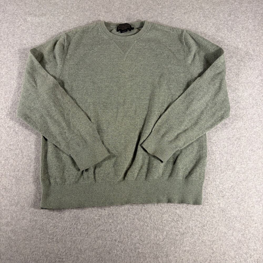 Pendleton Wool Sweater Size M, Light Green, V Neck